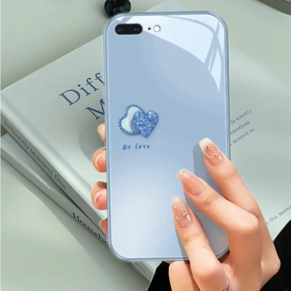 Blue Heart Glossy Protective Phone Case - Brand